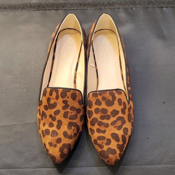BRAND NEW OLIVIA&KATE NEW YORK LEOPARD PRINT WOMENS POINTED TOE LOAFERS SHOE - Picture 3 of 15